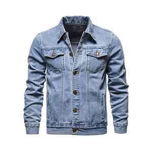 100% Cotton Denim <b>Jackets</b> <b>Men</b> Casual Solid Color Pocket <b>Thin</b> <b>Jacket</b> for <b>Men</b> Style Spring High Quality <b>Men</b> Clothing - Product Image 1