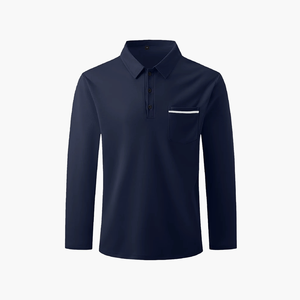 Camisa Polo Casual de Manga Larga para Hombre Estilo Old Money - Product Image 1