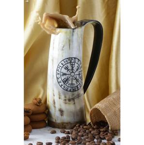 Mug en corne de buffle naturelle de qualité supérieure, artisanal, en agate, pour boire du vin ou de la bière - Product Image 5