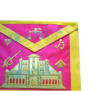 Delantal personalizado de rito escocés de 16 grados, delantal bordado hecho a mano con cinturón con hebilla - Product Image 3