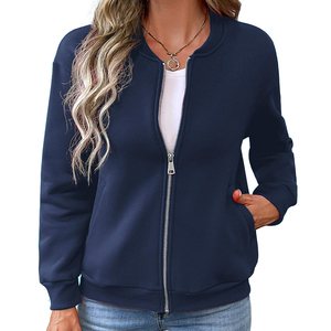 Look élégant Bomber Jacket coupe-vent chaud pour l'hiver respirant manches longues coupe décontractée Bomber Jacket pour femmes - Product Image 1