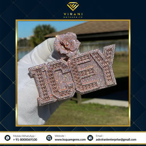 Lujoso colgante de Hip Hop de Plata de Ley 925 VVS Moissanite Iced out Diamond Calidad Premium con dijes chapados - Product Image 4