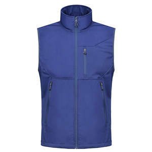 Gilet sans manches en polaire à col montant, plusieurs poches, respirant, service OEM, gilet softshell pour homme, vêtements d'extérieur légers, coupe-vent - Product Image 1