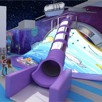 Parque Infantil Personalizado con Tobogán de Volcán Inmersivo para Niños, con Proyecciones en el Tobogán para Zonas de Actividades en Interiores