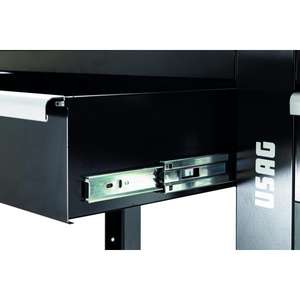 Usag <b>Workbench</b> with <b>Wooden</b> Top and 2 Drawers Tool Cabinet for Workspace Organization - Product Image 4