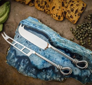 Juego de cuchillos de queso de acero inoxidable con patrón de alta calidad, mango de nudo hecho a mano, el mejor precio, herramientas de corte de queso de Metal, uso de cocina - Product Image 2