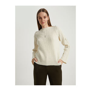 Pull en laine mélangée pour femme BGN, broderie de pierres - Turquie - Product Image 2