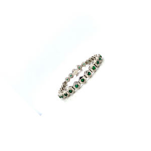 S925 Sterling <b>Silver</b> Classy Emerald Square <b>Bracelet</b> Classic Fashion <b>Charm</b> for Party Gifting Row Style - Product Image 1