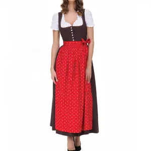 Kualitas Bagus desain terbaru warna Solid disesuaikan gaun Dirndl Jerman untuk wanita tersedia dalam harga terbaik