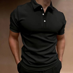 เสื้อเชิ้ตผู้ชายผ้าถักโพลีเอสเตอร์/คอตตอน 200 กรัม ความยาวปกติ สไตล์วินเทจ ป้องกันการหดตัว ติดกระดุม ปักโลโก้ตามสั่ง - Product Image 2