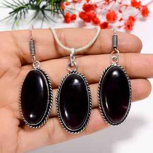 Pierre précieuse améthyste naturelle en argent sterling 925 faite à la main par un designer personnalisé ensemble de bijoux fins pour femmes en gros - Product Image 6