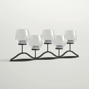Fabricante confiable de último diseño, decoración navideña de alta calidad, soporte de vela de varios niveles de alambre de hierro Vintage - Product Image 1