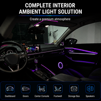 Kit d'éclairage d'ambiance pour voiture Acrylic Symphony 12V 3-5W RGB, contrôle par application, synchronisation musicale, décoration intérieure, logo personnalisé OEM