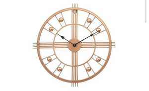 Horloge murale en métal exquise fabriquée à la main pour la décoration de la maison Fusion artistique avec motif numérique emballé dans une boîte - Product Image 2