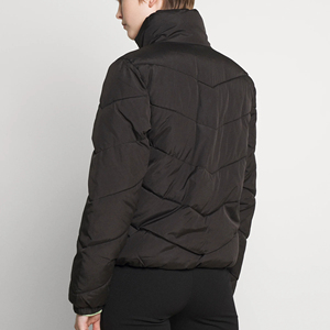 2023 personnalisé OEM femmes hiver doudoune veste col montant régulier à capuche mince respirant coupe-vent épais manteau coton remplissage - Product Image 5