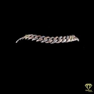 สเตอร์ลิงเงินพร้อมโซ่เพชรโมอิสเป็นประกายทางเลือกสำหรับสวมใส่ในชีวิตประจำวัน - Product Image 4