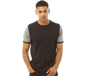 Chemise de sonnerie classique personnalisée 100% coton rétro garniture contrastée T-Shirt t-shirt de sonnerie vierge en gros usine de vêtements promotionnels - Product Image 4