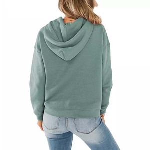 Venta al por mayor transpirable mujeres sudaderas con capucha último estilo de color sólido mujeres sudaderas con capucha personalizadas mujeres sudaderas con capucha - Product Image 3