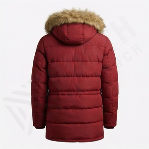 Chaqueta Parka para Senderismo, Abrigo Largo de Piel Sintética, Abrigo de Invierno Aislado para Hombre, Ropa de Nieve Térmica Resistente - Product Image 2