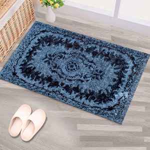 Alfombra Negra con Medallones: Estilo Étnico Turco, Alfombra Antideslizante, con Pelo Suave - Product Image 5