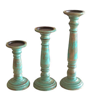 Candelabros de pilar de madera hechos a mano con diseño decorativo para el hogar de alta calidad, candelabros de Madera hechos a mano para decoración del hogar - Product Image 6