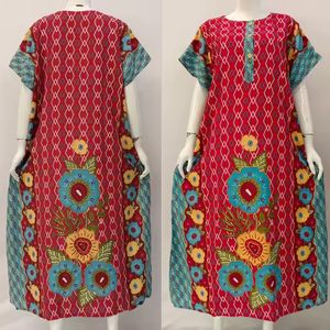 Camisón informal de verano para mujer, hasta la rodilla, cintura elástica, cómodo para uso diario, talla jumbo - Product Image 5