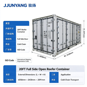 Conteneur frigorifique de 20 pieds avec portes latérales complètes, unité Thermo King, conteneur de stockage frigorifique pour transport multimodal - Product Image 6