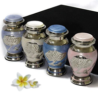 Décoration de la maison, urnes à jetons, personnalisés, pour crémation en métal, meilleurs produits funérailles pour les cendres humaines, Mini fournitures en gros
