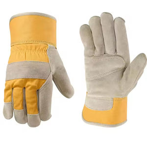 Gants de travail en cuir durables personnalisés pour la protection industrielle, travaux lourds, construction, usage quotidien en extérieur - Product Image 2