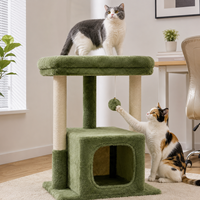 Premium Çevre Dostu Çok Katlı Kedi Ağacı Kulesi Sisal Tırmalama Direkleri Yumuşak Peluş Kedi Mobilyası İç Mekan Kedileri Karton OEM/ODM