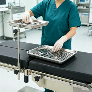 Bac à déchets durable en acier inoxydable 304 avec support 20*20mm - Qualité médicale pour les soins aux patients en hôpital/clinique - Product Image 4