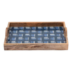 Plateau de service en bois naturel en émail blanc Snack Pain aux fruits Plats à gâteaux Assiette à dîner en bois d'acacia Serveur - Product Image 2