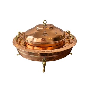 Buffet de chauffe-plats plaqué cuivre pour banquet et hôtels équipement alimentaire avec design antique brillant métallique fait à la main - Product Image 6