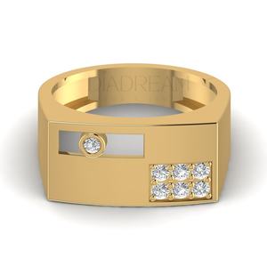 Bague de fiançailles élégante pour homme en argent sterling 925, sertie de diamants en clos, clarté VVS, bijoux fins et tendance - Product Image 3