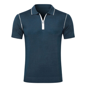 2024 nouvelle couleur unie hommes décontracté pour chemises coupe régulière respirant coton bambou Fiber fermeture éclair toile tissu - Product Image 4