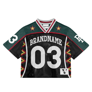 Venta caliente 100% ropa de calle personalizable para hombres camiseta de fútbol Boxy Fit cuello en V tela de algodón de malla transpirable y ligero - Product Image 1
