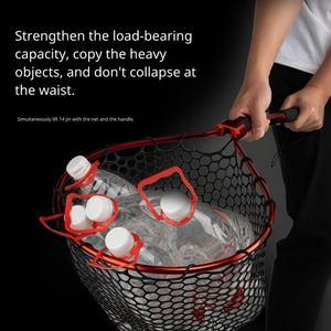 Red de Pesca Plegable de Silicona con Malla Antienganches, Mango de Aluminio, Clip para Cinturón, Portátil, para Captura y Liberación, para Kayak, Lubina y Trucha - Product Image 4