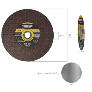 Disco abrasivo da taglio Metal Plus Ø 300 x Ø 32 mm. Spessore 3,2 mm. - Product Image 2