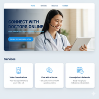 Médico profesional o clínica Diseño de sitios web Agencia Web que ofrece servicios comerciales de atención médica confiables y efectivos Stock MAC