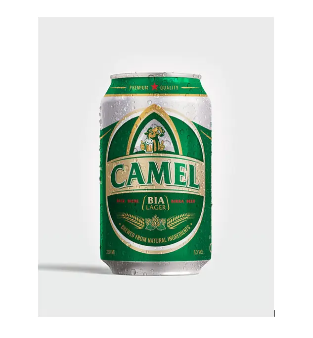 Preiswerter Camel-Lager-Bier 330 ml in Dose alkoholisches Getränk aus der Vietnam-Brauerei