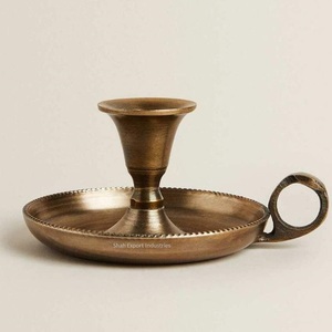 Stylish Metal <b>Taper</b> <b>Candle</b> Holder Antique Gold Finished for Home Wedding Christmas Decor Tapered Candlestick Holder - Product Image 5