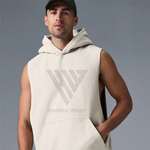 Sweats à capuche de sport pour hommes et vêtements d'entraînement, coupe musclée, pull-over streetwear, service OEM tendance, sweats à capuche de sport - Product Image 6