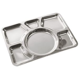 Juego de bandejas de comida de hospital con 3 compartimentos para ensaladas y cuencos de sopa Bandeja de comida para cantina de prisión - Product Image 4