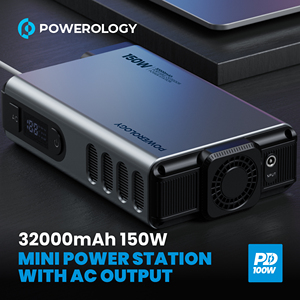 Powerology 32000mAh 150W <b>Mini</b> Power Station With <b>AC</b> Output - Product Image 3