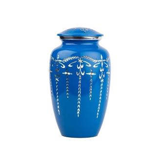 Urna de cremación real para cenizas humanas Funeral para adultos Urna asequible hecha a mano para cenizas Urnas de metal cortadas con diamantes hechas a mano - Product Image 5