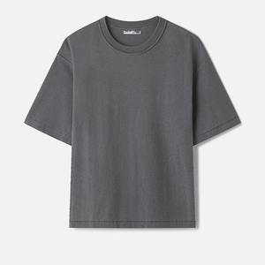 Camiseta de manga corta de gran tamaño para hombre, 100% algodón, ajuste holgado, moda lisa, ropa informal de Hip Hop, verano, venta al por mayor, suministro a granel - Product Image 6