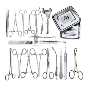 Qualité supérieure 39 pièces obstétrique gynécologie Instruments chirurgicaux ensemble puissance manuel Source boîte en acier allemand inoxydable haute pince - Product Image 1