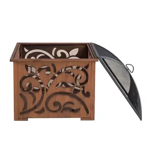 Juego de barbacoa de abeto de Metal de alta calidad de estilo Vintage antiguo, precio barato al por mayor, acero Corten para uso de calentamiento de Patio al aire libre - Product Image 2