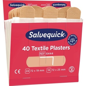Tiras de Vendaje Autoadhesivas Salvequick, 6 Paquetes de Recarga de 40 Tiras de Yeso Elástico Cada Uno - Product Image 1