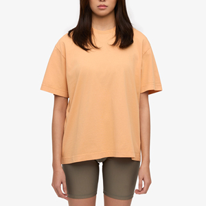 T-shirt surdimensionné lourd sur mesure pour femmes Streetwear à épaules tombantes vierge T-shirt pour femmes avec logo sérigraphié personnalisé - Product Image 3